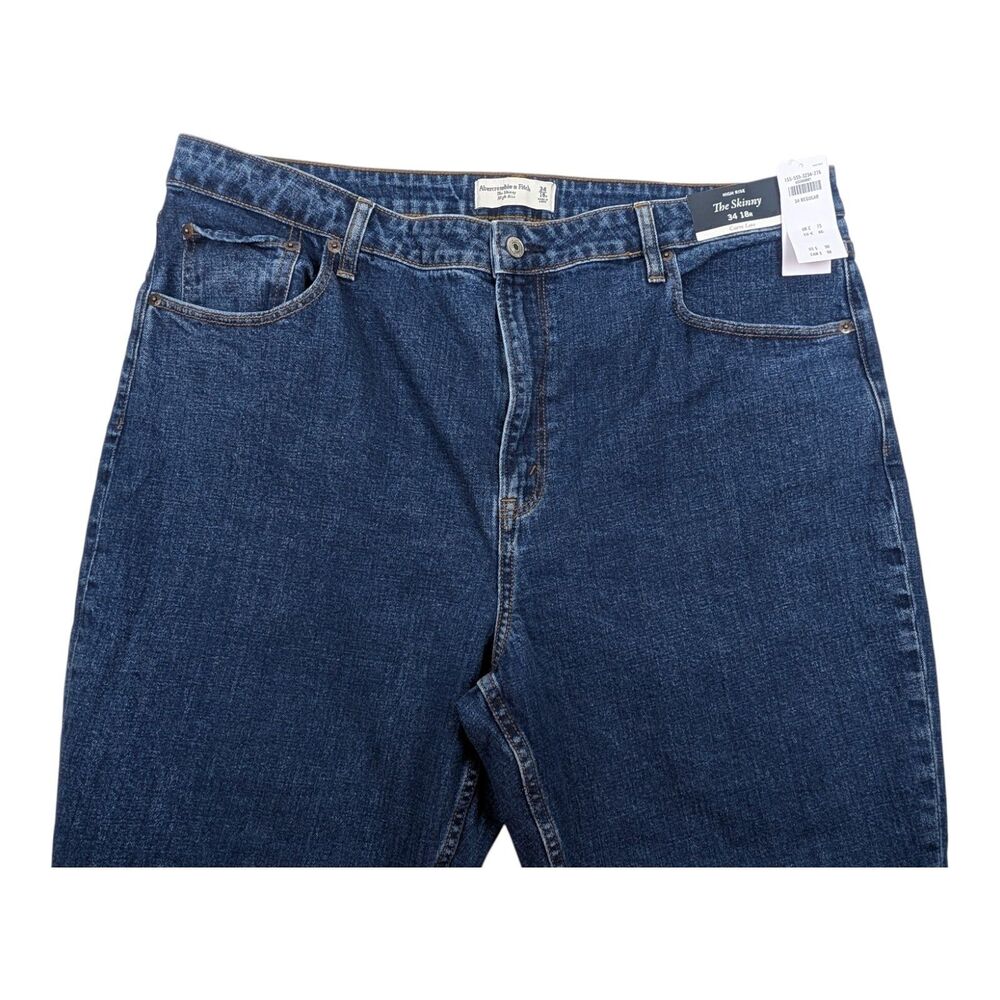 Women's Abercrombie & Fitch Jeans Curve Love The Skinny High Rise 34/18R NWT $90